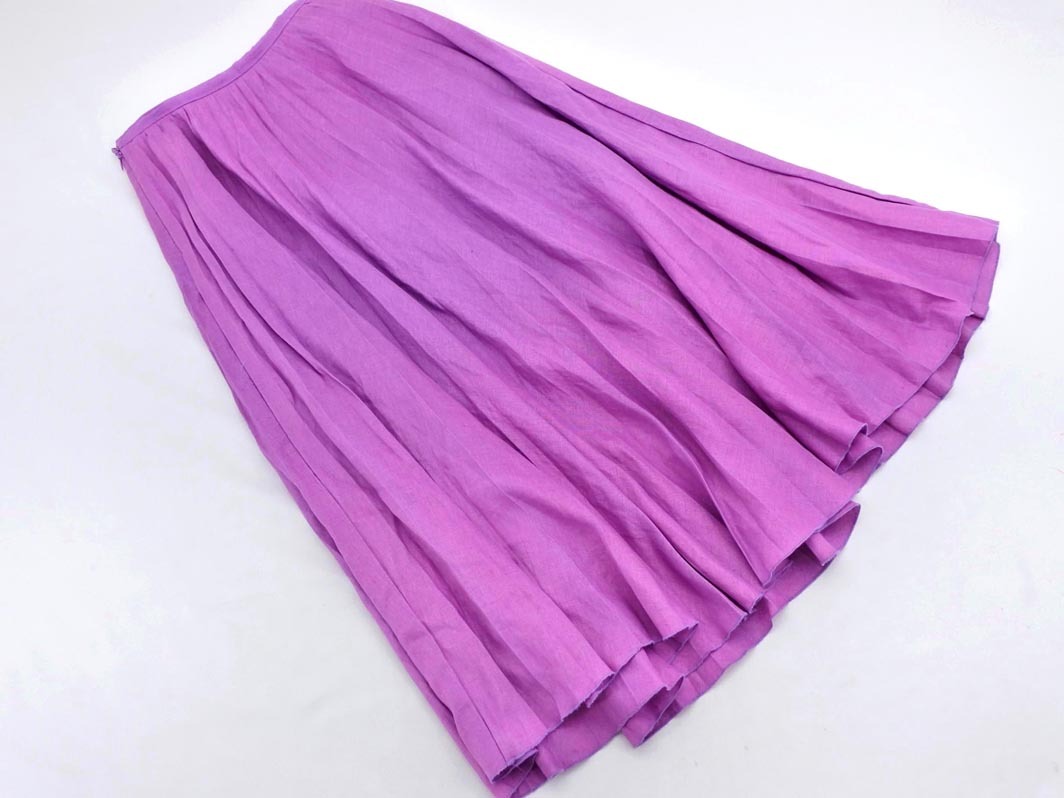 SLOBE IENA スローブイエナ リネン100% フレア スカート size38/紫 ■◇ ☆ fcc5 レディース