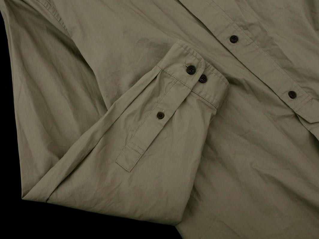 COMME CA COMMUNE コムサコミューン バンドカラー シャツ sizeL/グレー ■◇ ☆ fcc5 メンズ