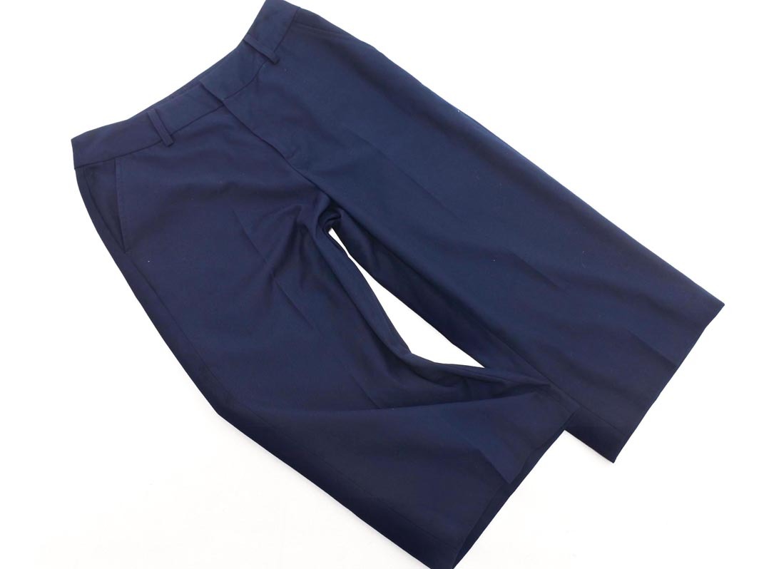 COMME CA MODELS コムサモデルズ クロップド ワイド パンツ sizeM/紺 ■◇ ☆ fcc5 レディース