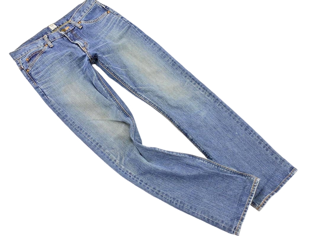 NATURAL BEAUTY BASIC ナチュラルビューティーベーシック Lee リー USED加工 デニムパンツ sizeL/青 ■■ ☆ fcc5 レディース