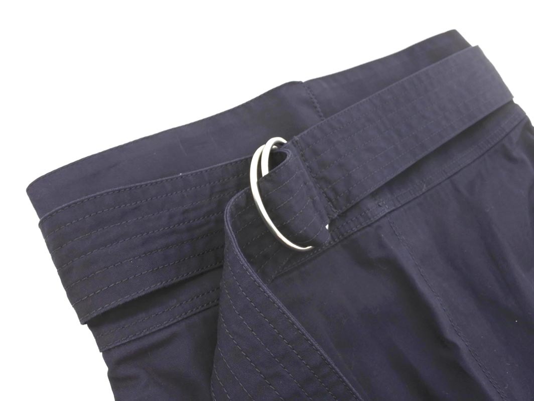 MACPHEE マカフィー トゥモローランド リングベルト 付き スカート size34/濃紺 ■■ ☆ fcc4 レディース_画像2