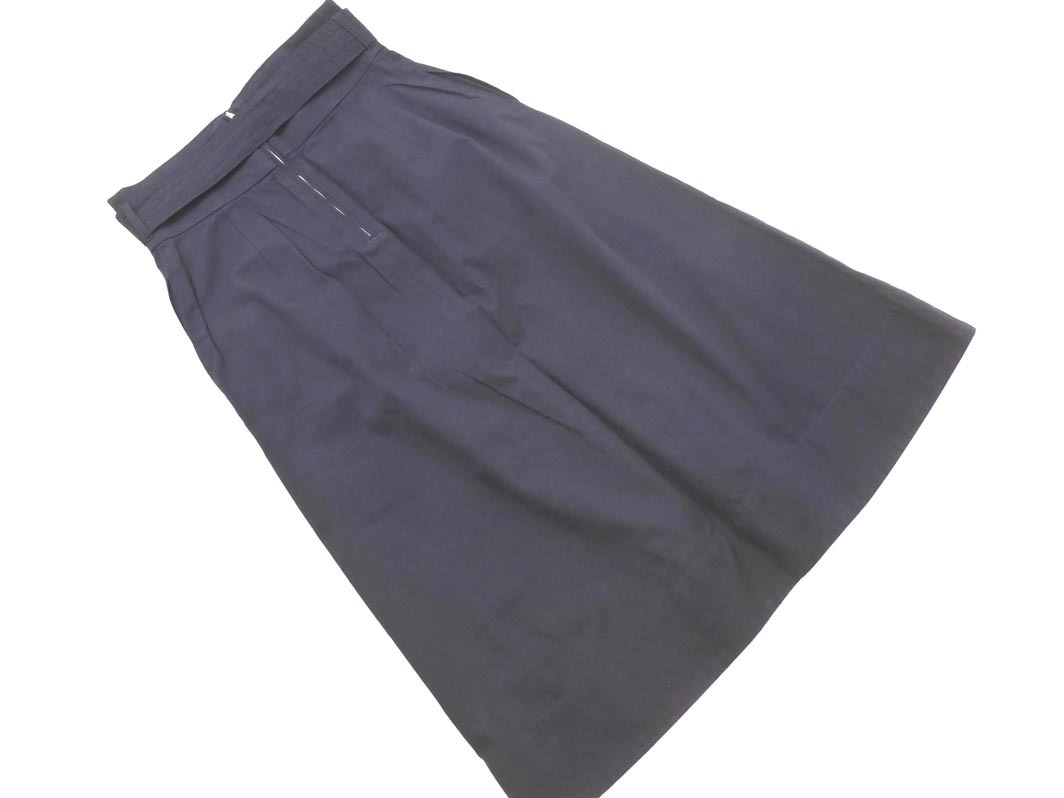 MACPHEE マカフィー トゥモローランド リングベルト 付き スカート size34/濃紺 ■■ ☆ fcc4 レディース_画像4