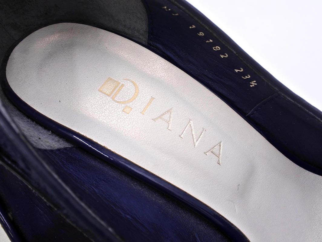 DIANA ダイアナ アンクルストラップ パンプス size23.5/濃紺 ■■ ☆ fcc5 レディース
