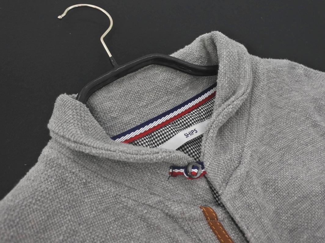 SHIPS シップス パイル ジャケット sizeL/グレー ■◇ ☆ fcc6 メンズ