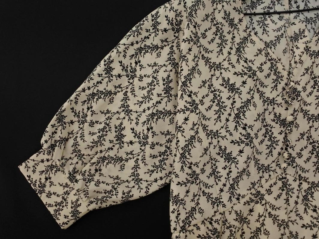 新品 natural couture ナチュラルクチュール 花柄 ロング Aライン ワンピース sizeF/アイボリー ■◇ ☆ fcc6 レディース