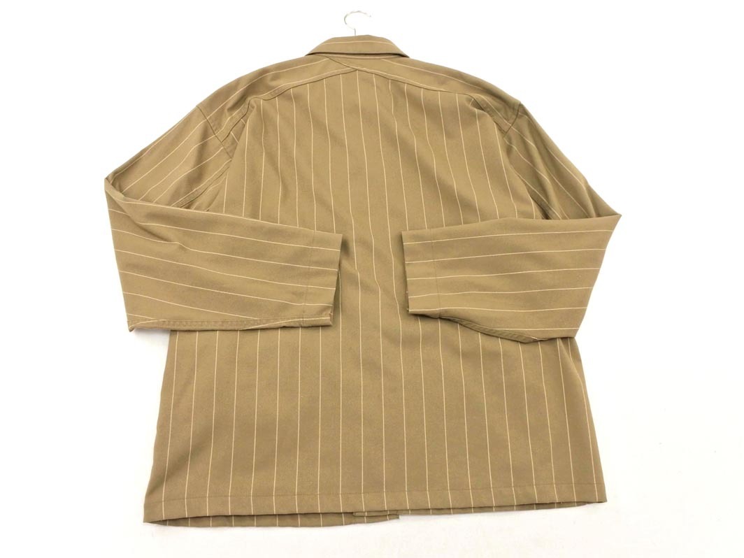 JOURNAL STANDARD ジャーナルスタンダード ウォッシャブル ストライプケーフィールド ジャケット sizeM/カーキ ■◇ ☆ fcc6 メンズ