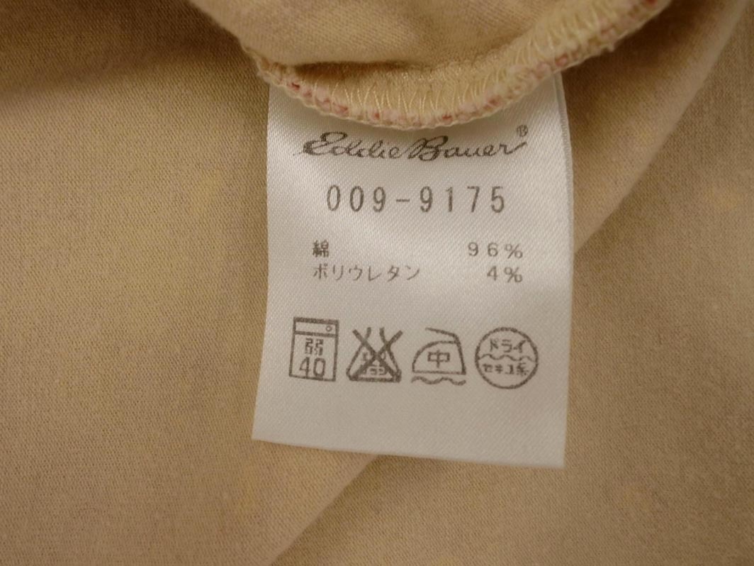 Eddie Bauer エディーバウアー 総柄 ハイネック カットソー sizeL/ベージュ ◇■ ☆ fcc6 レディース