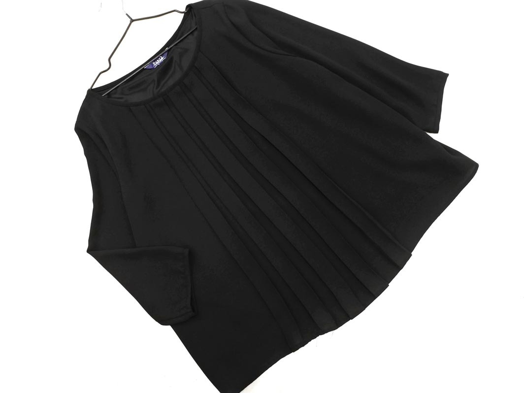 ネコポスOK JUNKO SHIMADA ジュンコシマダ PART2 タック ブラウス シャツ size9/黒 ■◇ ☆ fcc7 レディース