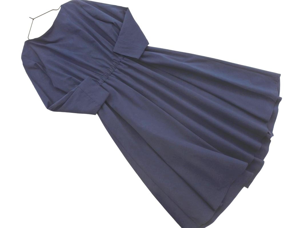 PROPORTION プロポーション ボディドレッシング Aライン ワンピース size1/紺 ■◇ ☆ fcc7 レディース