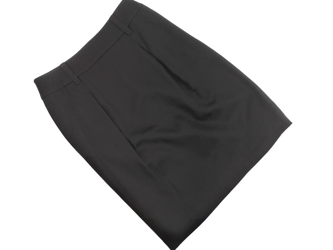 ネコポスOK EPOCA エポカ ウール混 Aライン 臺(tái)形 スカート size38/黒 ◇■ ☆ fcc7 レディース