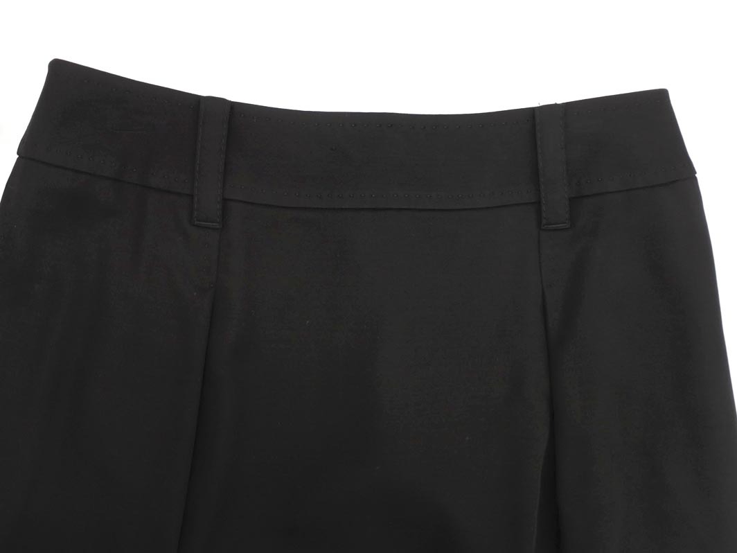 ネコポスOK EPOCA エポカ ウール混 Aライン 臺(tái)形 スカート size38/黒 ◇■ ☆ fcc7 レディース