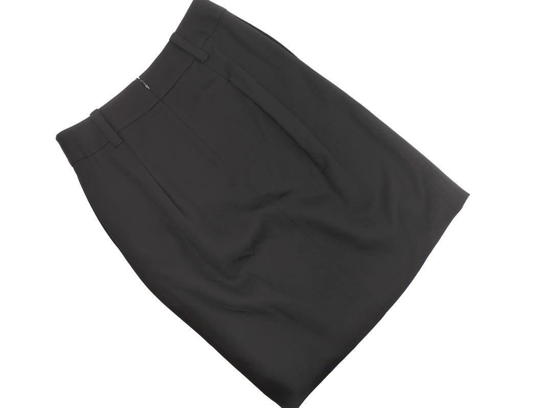 ネコポスOK EPOCA エポカ ウール混 Aライン 臺(tái)形 スカート size38/黒 ◇■ ☆ fcc7 レディース