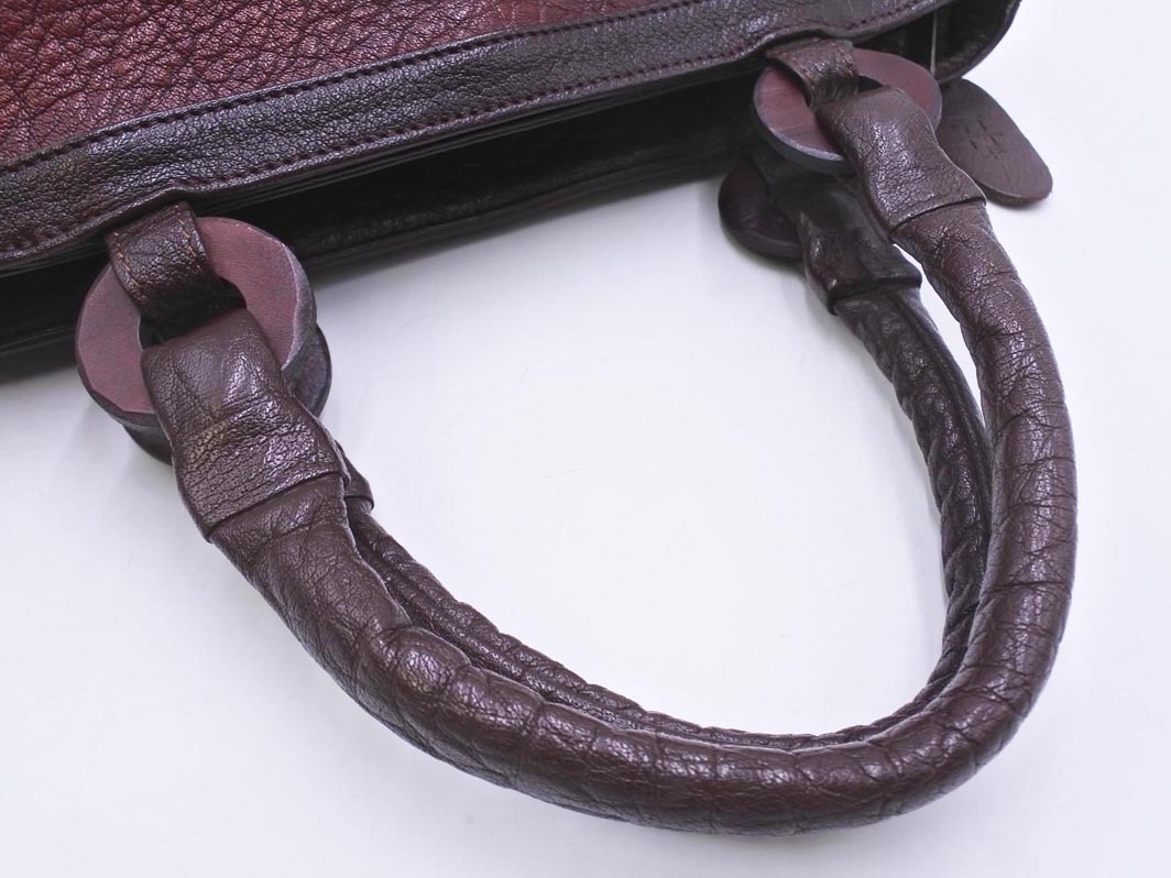 IBIZA イビザ 本革 レザー トート バッグ 茶 ■■ ☆ fcc8 レディース