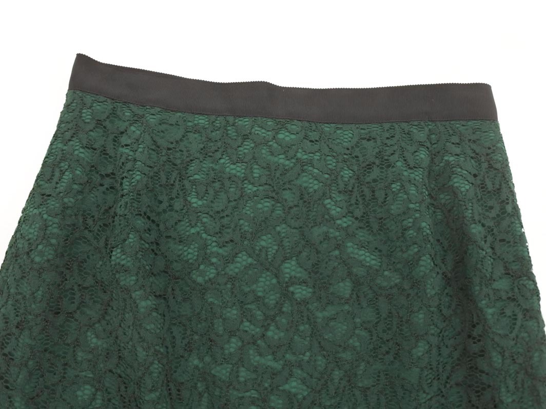 INED イネド 総レース タイト スカート size7/緑 ■◇ ☆ fcd1 レディース