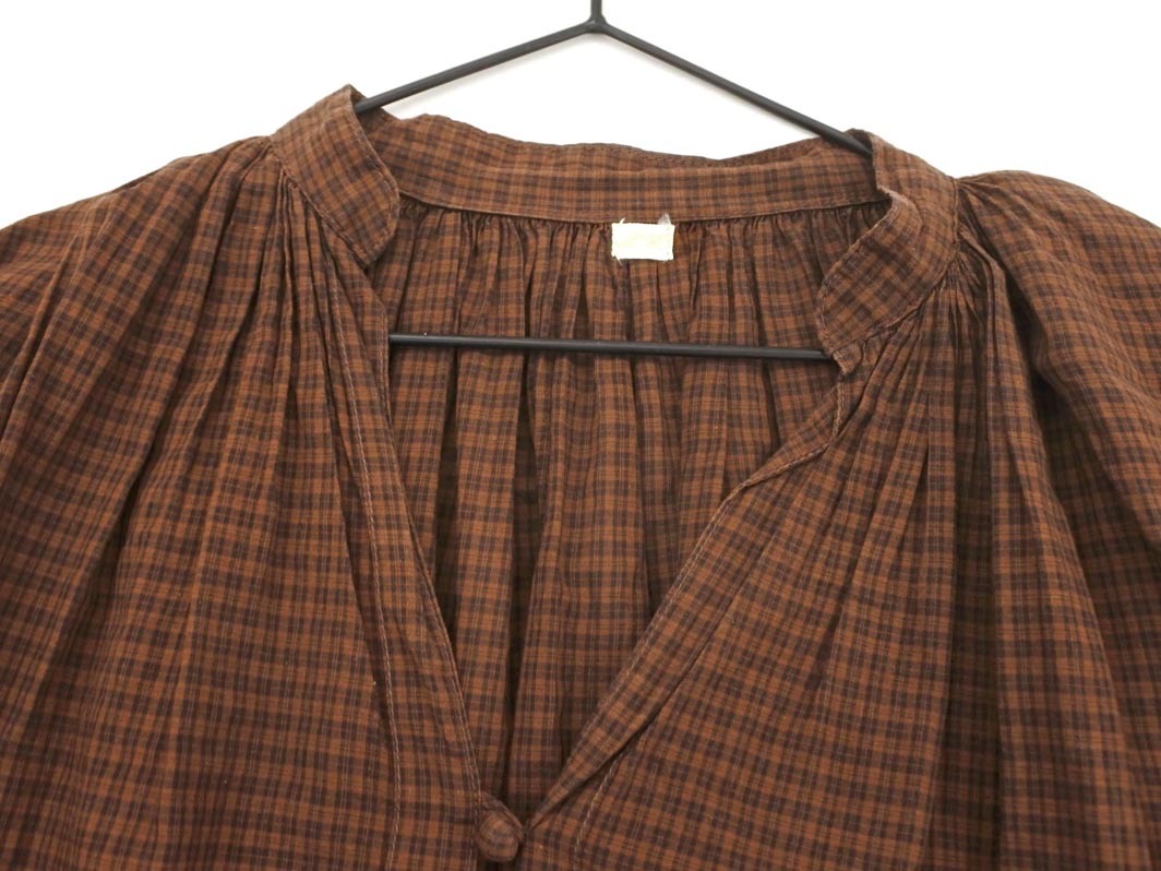 ネコポスOK Hug O War ハグオーワー HW チェック ワイド幅 プルオーバー シャツ 茶 ■◇ ☆ fcd1 レディース