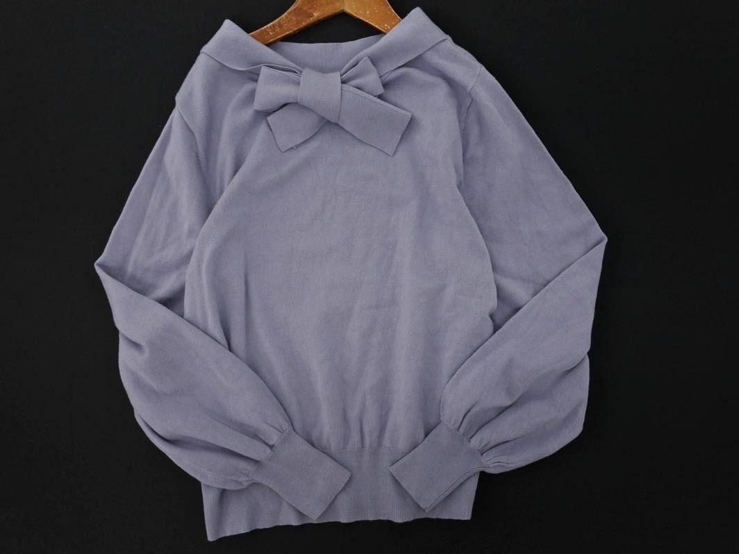 any SiS エニィスィス バックリボン ボリュームスリーブ ニット セーター size0/グレー ◇■ ☆ fcd1 レディースの画像5