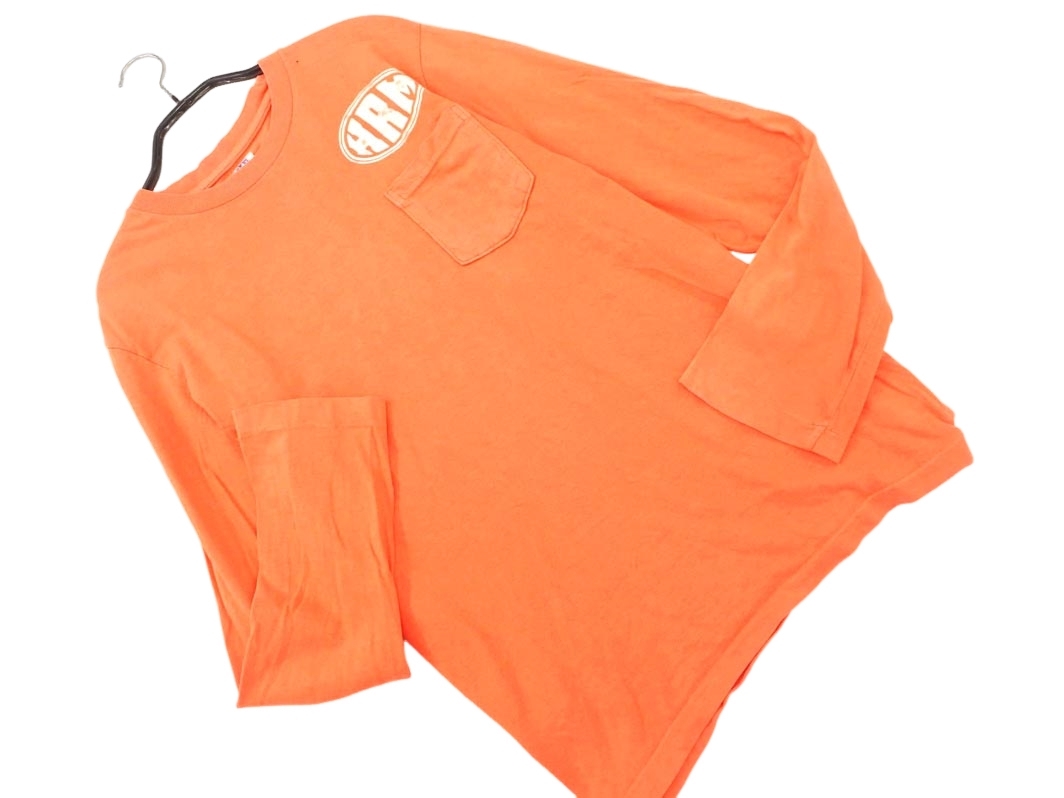 HOLLYWOOD RANCH MARKET ハリウッドランチマーケット カットソー sizeS/オレンジ ■◇ ☆ fcd1 メンズ