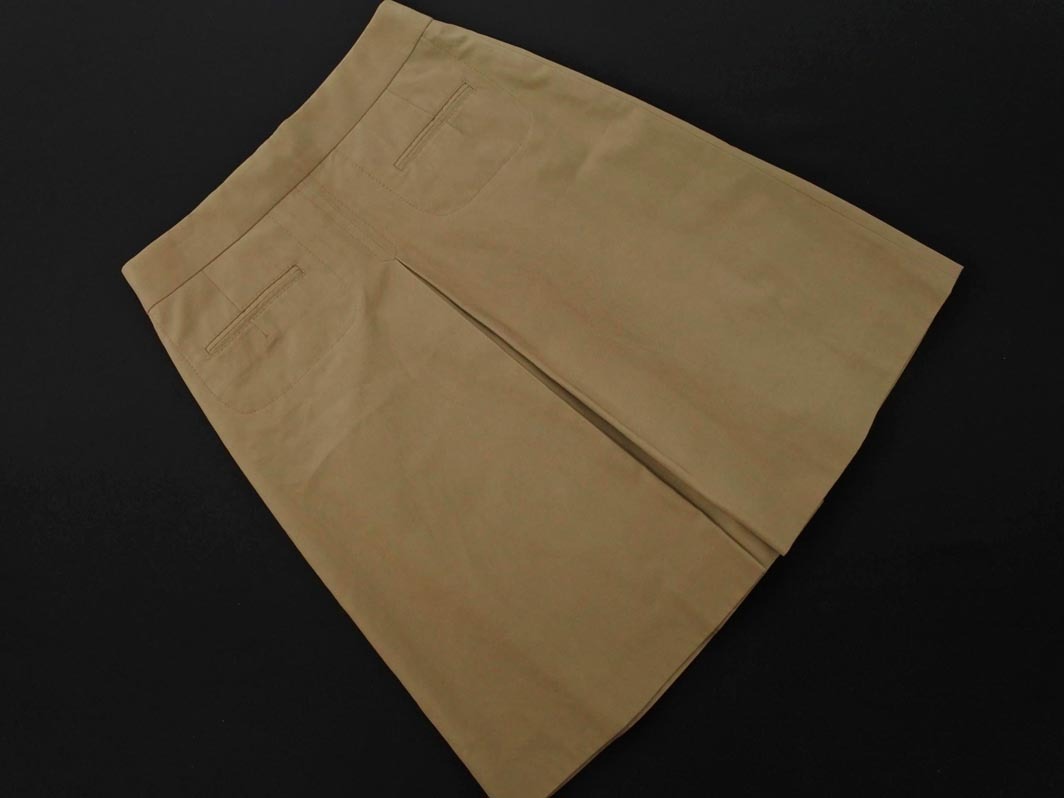 ネコポスOK 23區(qū) タック 膝丈 スカート size36/ベージュ ■■ ☆ fcd1 レディース