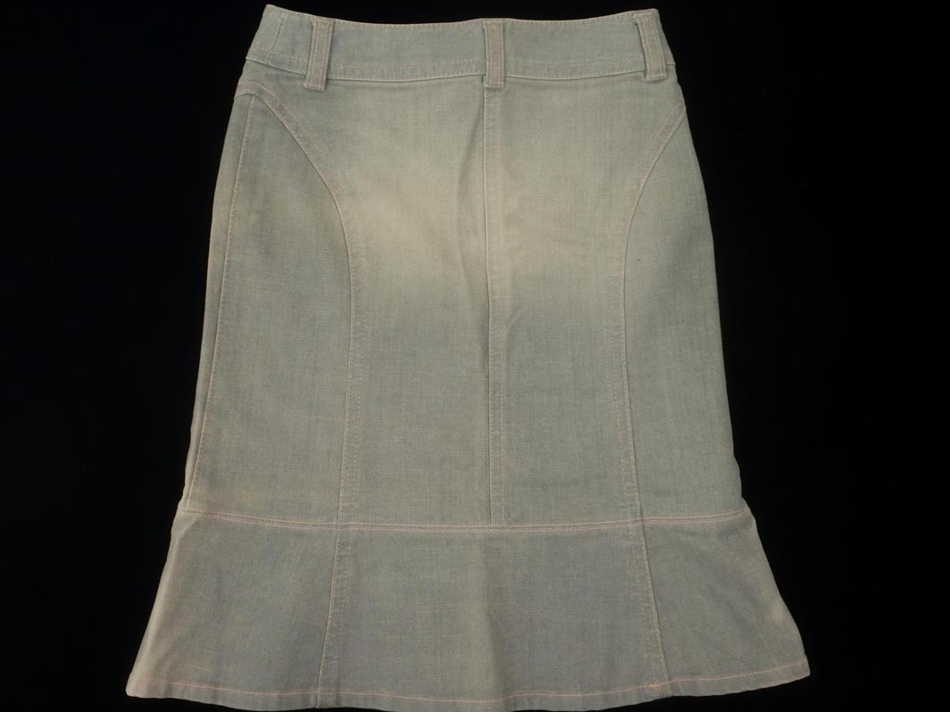 KUMIKYOKU 組曲 裾フレア タイト デニムスカート size1/グレー ■■ ☆ fcd1 レディース