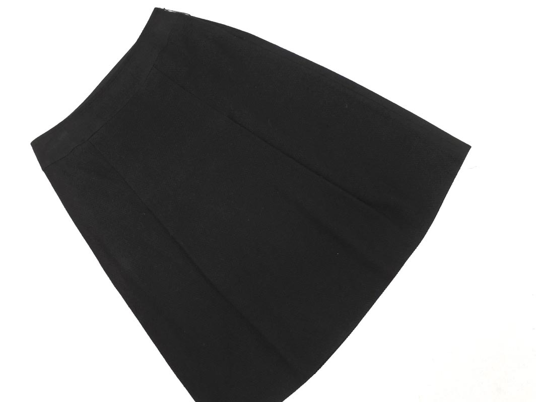 INDIVI インディヴィ Aライン 臺形 スカート size38/黒 ■◇ ☆ fcd1 レディース