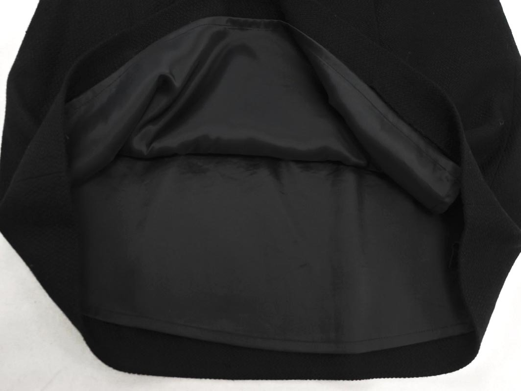 INDIVI インディヴィ Aライン 臺形 スカート size38/黒 ■◇ ☆ fcd1 レディース