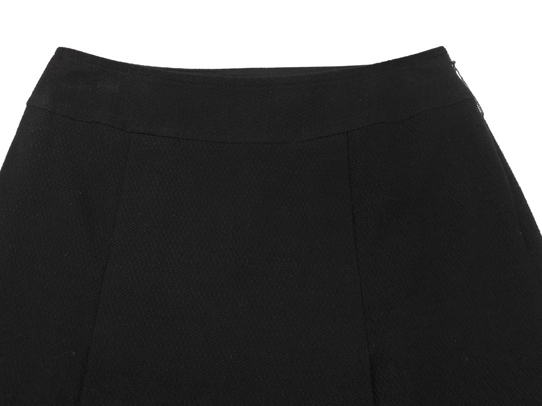 INDIVI インディヴィ Aライン 臺形 スカート size38/黒 ■◇ ☆ fcd1 レディース