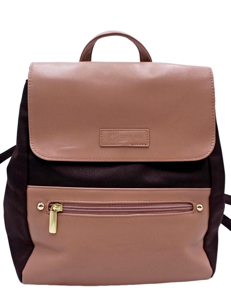 MK ミッシェルクラン リュック デイパック バッグ 茶 ■■ ☆ fcc5 レディース