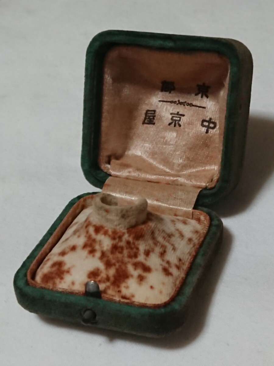 雰囲気◎ 戦前 昭和初期 ヴィンテージ アンティーク 指輪収納箱 リング ケース ボックス 空箱 アクセサリー ディスプレイなどにも ★＃