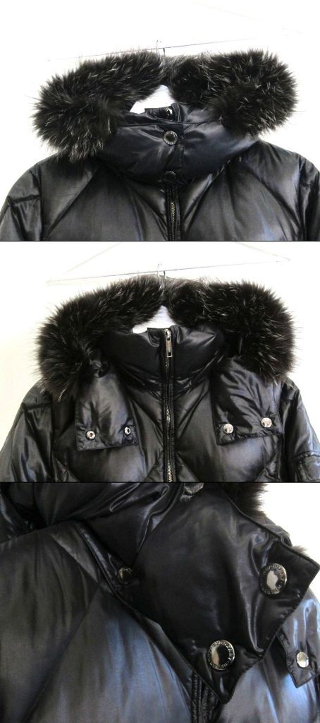 バーバリーロンドン キルティング ダウンジャケット ファーフード付き インナーノバチェック柄 ?38 ブラック ow5004220465