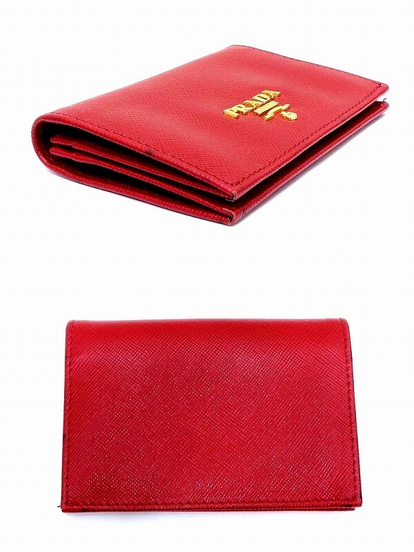  Prada PRADAsafia-no metal футляр для визитных карточек футляр для карточек красный × Gold металлические принадлежности kz4414193900