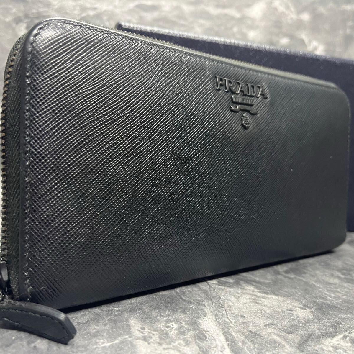 □美品/RFID搭載□ PRADA プラダ 長財布 ラウンドファスナー □美品/RFID搭載□ PRADA プラダ 長財布 ラウンドファスナー