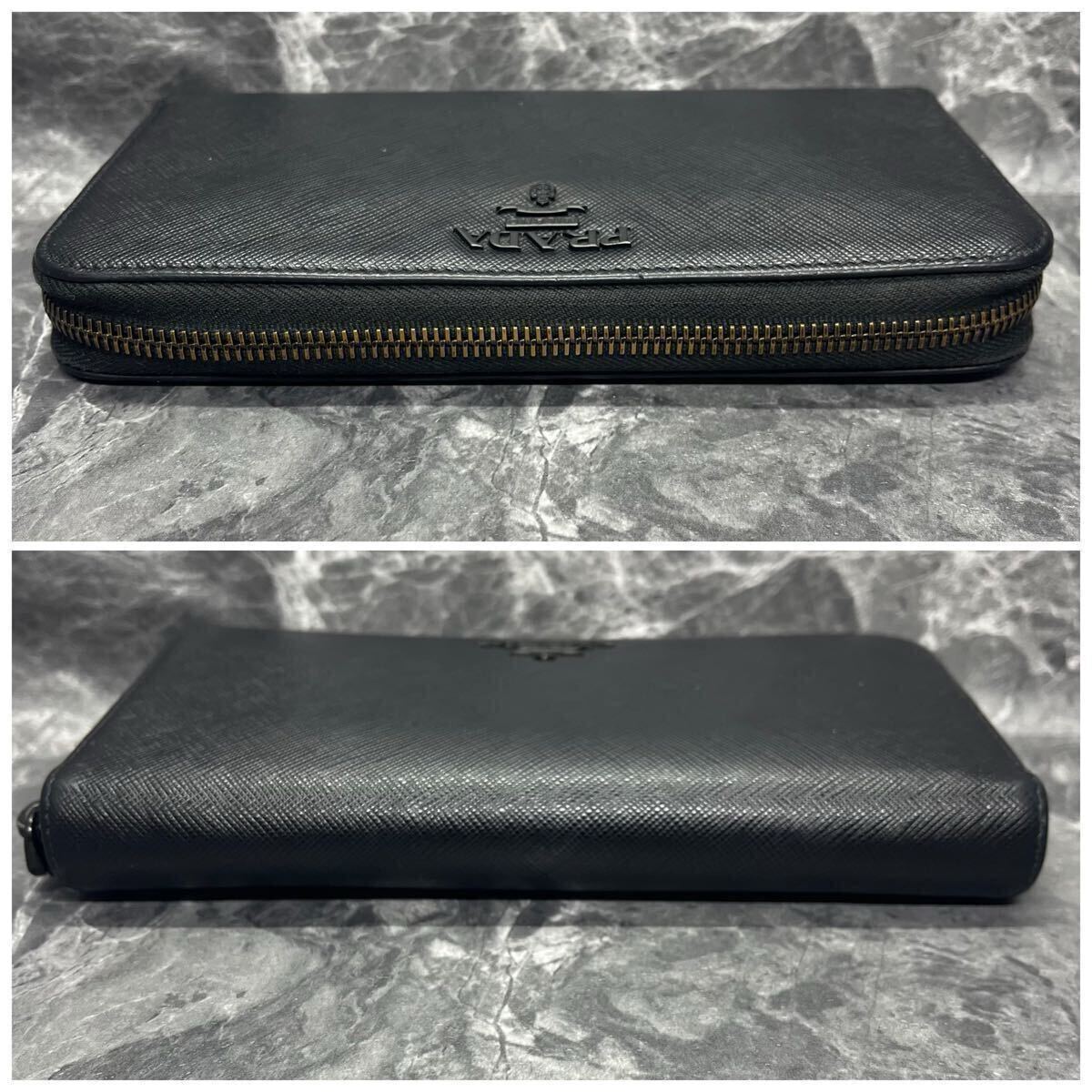 □美品/RFID搭載□ PRADA プラダ 長財布 ラウンドファスナー □美品/RFID搭載□ PRADA プラダ 長財布 ラウンドファスナー