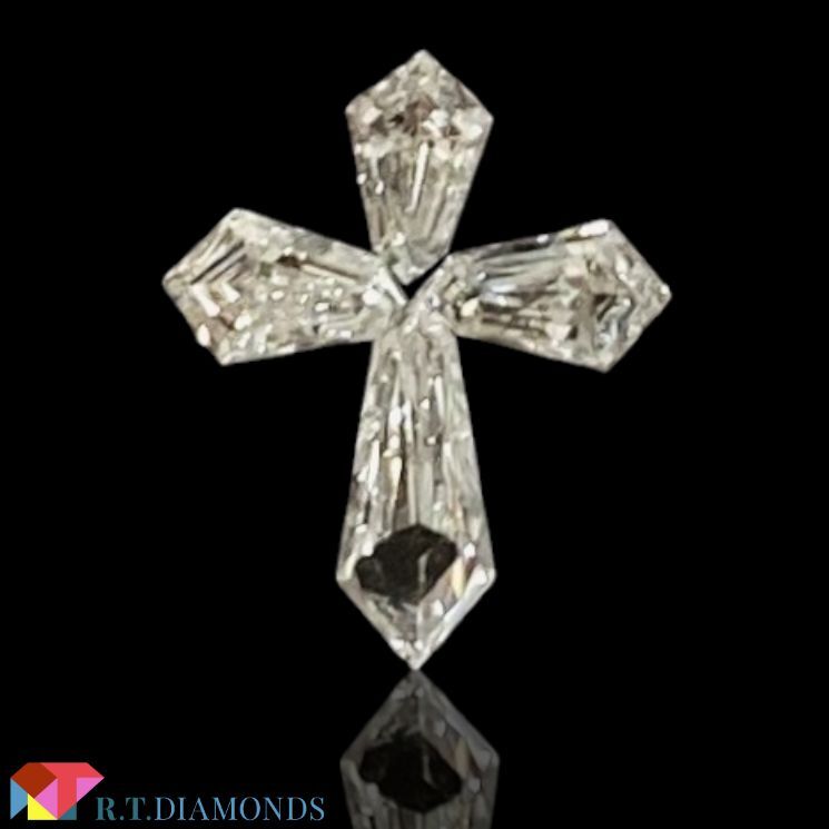 CROSS 十字架形ダイヤモンドセット 0.21ct 4PC/RT2996