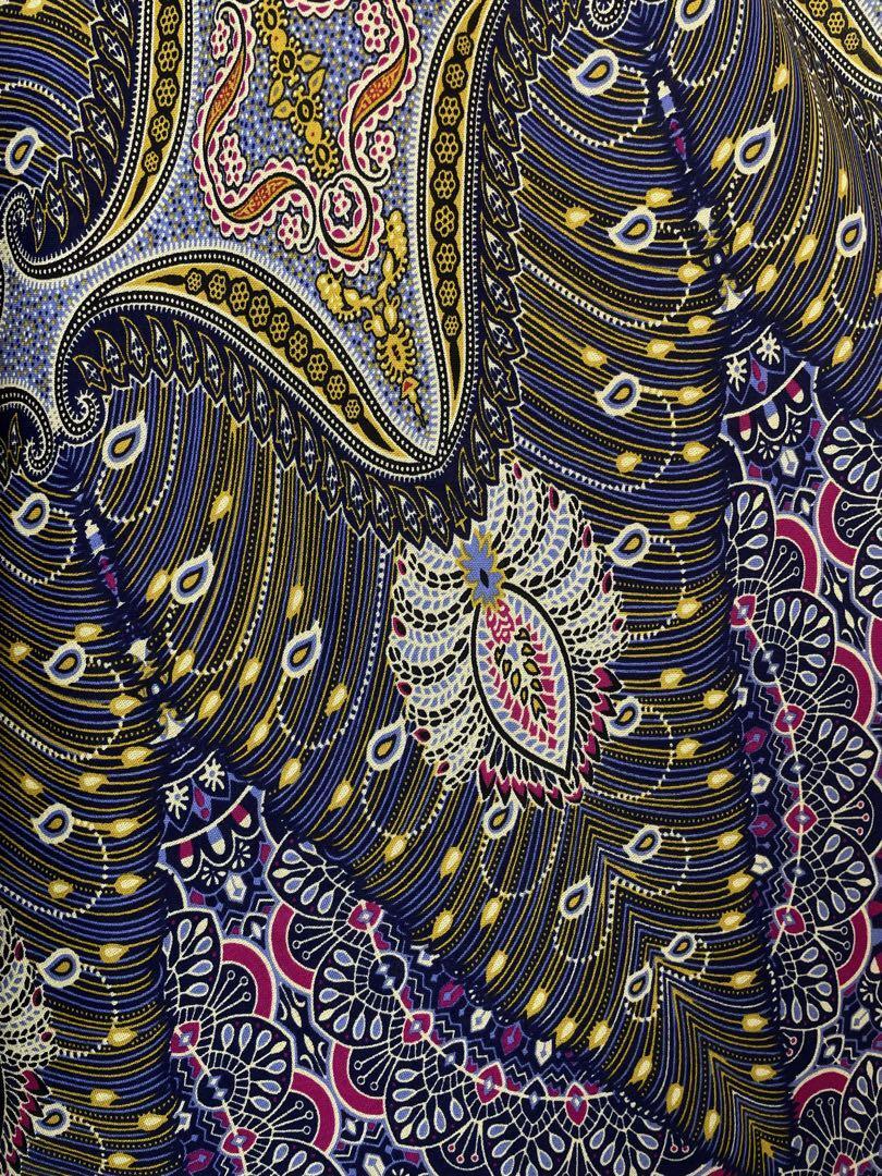 [ новый товар ] шаровары Thai брюки Aladdin брюки для мужчин и женщин йога Dance . часть магазин надеты 2way искусственный шелк Y291 C рисунок темно-синий 