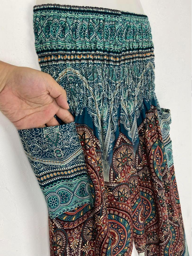 [ новый товар ] Aladdin брюки Thai брюки йога Thai массаж искусственный шелк шаровары автомобиль - кольцо 420Y220 зеленый 