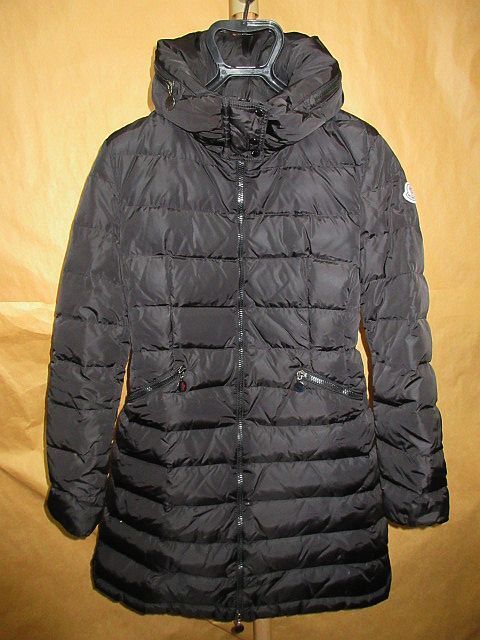 モンクレール　MONCLER 14AW FLAMME 袖　ロゴ　ワッペン ダウン　コート 黒　2　本物