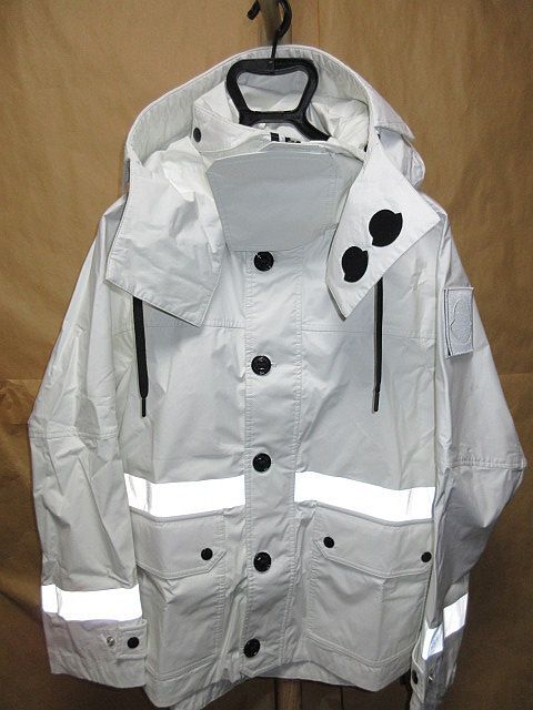 モンクレール　 MONCLER　PAILLON　ロゴ　ワッペン　リフレクター　フード　ナイロン　ジャケット　白　1　國內(nèi)正規(guī)品