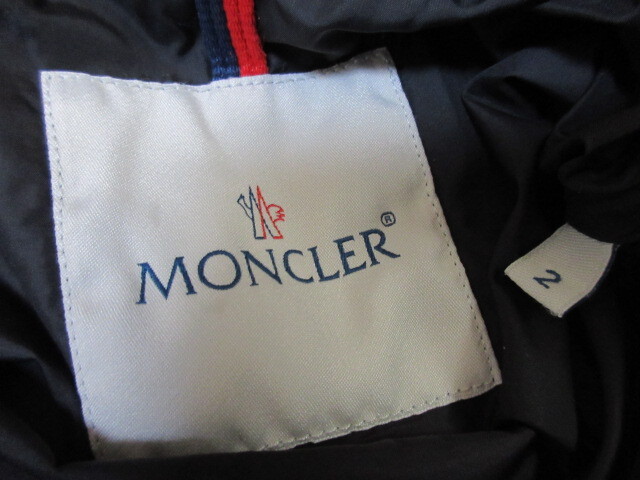 モンクレール　MONCLER 14AW FLAMME 袖　ロゴ　ワッペン ダウン　コート 黒　2　本物