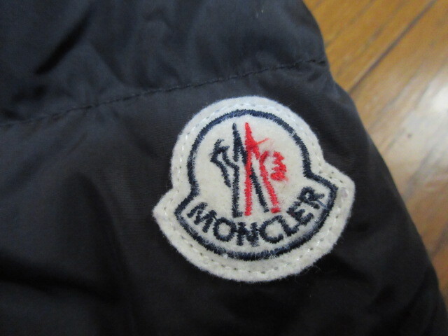 モンクレール　MONCLER 14AW FLAMME 袖　ロゴ　ワッペン ダウン　コート 黒　2　本物