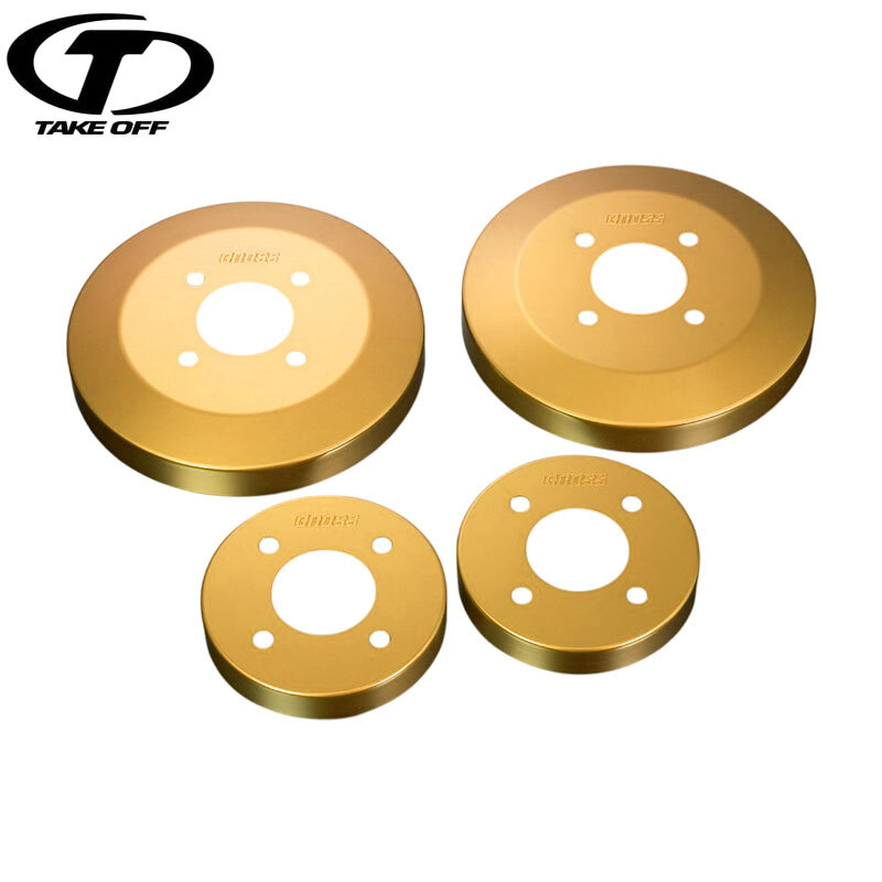 TAKE OFF テイクオフ ローター＆ドラムカバーセット ゴールド スペーシアカスタム MK53S ハイブリットXSターボ ベンチレーテッドディスク車_画像1