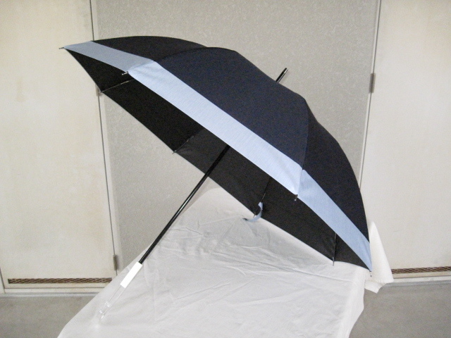 SUN BARRIER (サンバリア100) 長傘 ネイビー(縁取り フロスト SUN BARRIER (サンバリア100) 長傘 ネイビー(縁取り フロスト