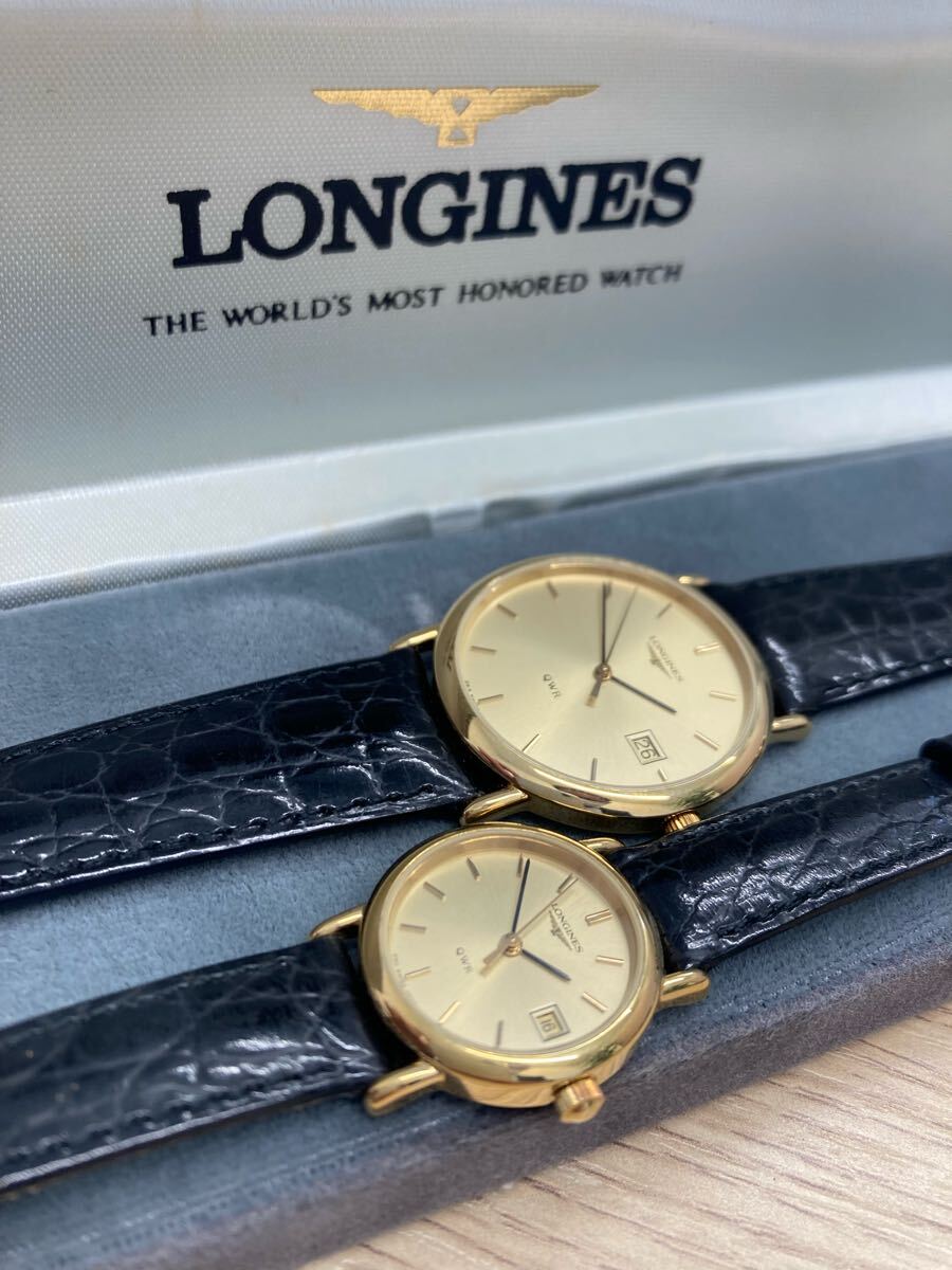 極美品】 1円~LONGINES ロンジン QZ メンズ/レディースペア 極美品】 1円~LONGINES ロンジン QZ メンズ/レディースペア