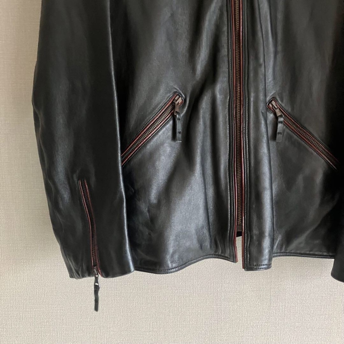 ARMANI 5-Zips レザージャケット アーカイブ ヴィンテージ ARMANI 5-Zips レザージャケット アーカイブ ヴィンテージ