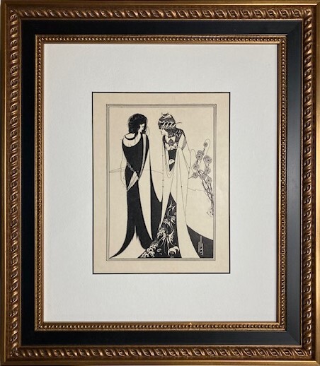 ≪　　オーブリー・ビアズリー　　≫　　オリジナルラインブロック　 　JOHN AND SALOME 　　FROM=SALOME 　　1899年