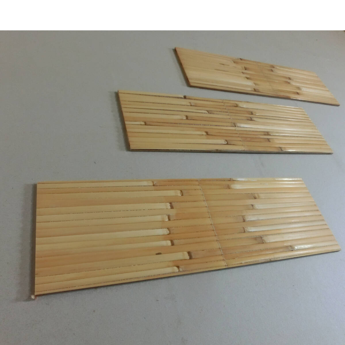 下敷き インテリア材 よしず貼り ベニヤ 3枚セット ② 28cmx9cm