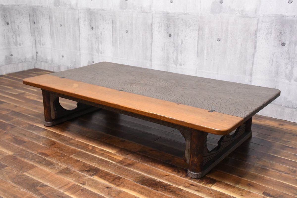 EBK79 勘六作 4尺 座卓 無垢材 ちぎり ローテーブル センターテーブル EBK79 勘六作 4尺 座卓 無垢材 ちぎり ローテーブル センター