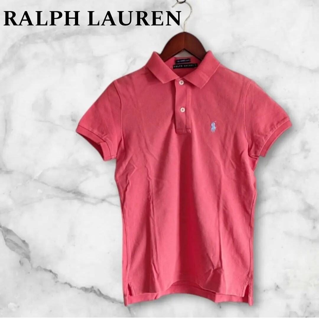 美品】Ralph Lauren ラルフローレン半袖 ポロシャツ 刺繍ロゴ 美品】Ralph Lauren ラルフローレン半袖 ポロシャツ 刺繍ロゴ