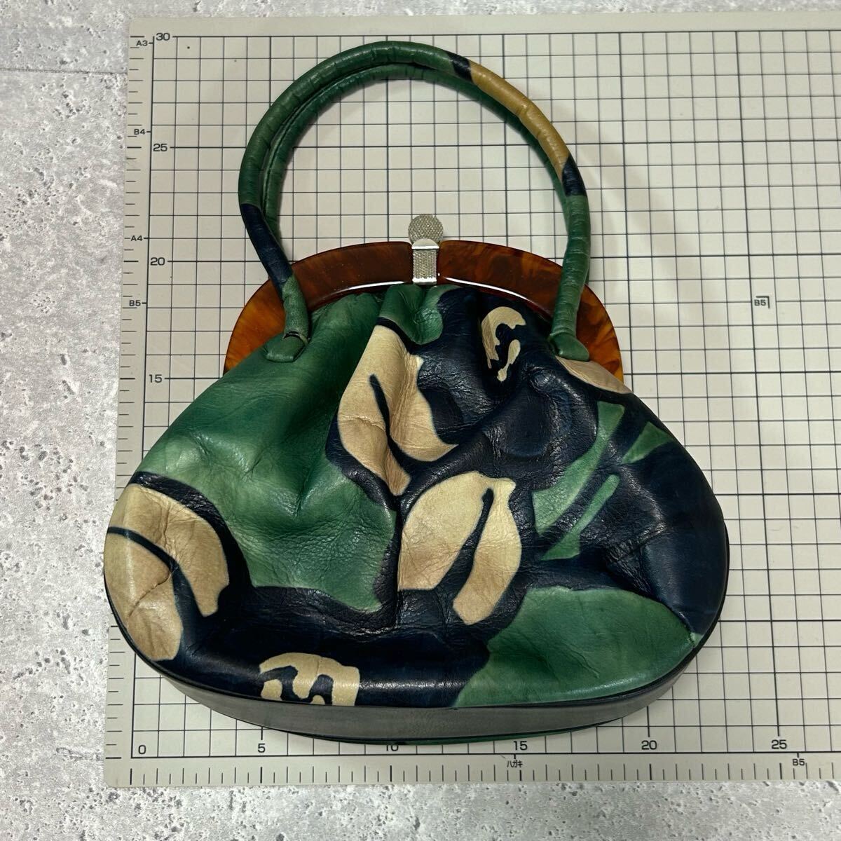 美品 和装バッグ がま口 ハンドバッグ 和風 着物に レザーバッグ 美品 和装バッグ がま口 ハンドバッグ 和風 着物に レザーバッグ