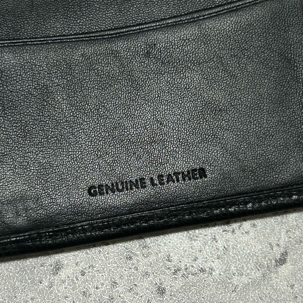 Calvin Klein カルバンクライン メンズ　スリム財布　長財布 レザー ブラック 黒 二つ折り　7228FH