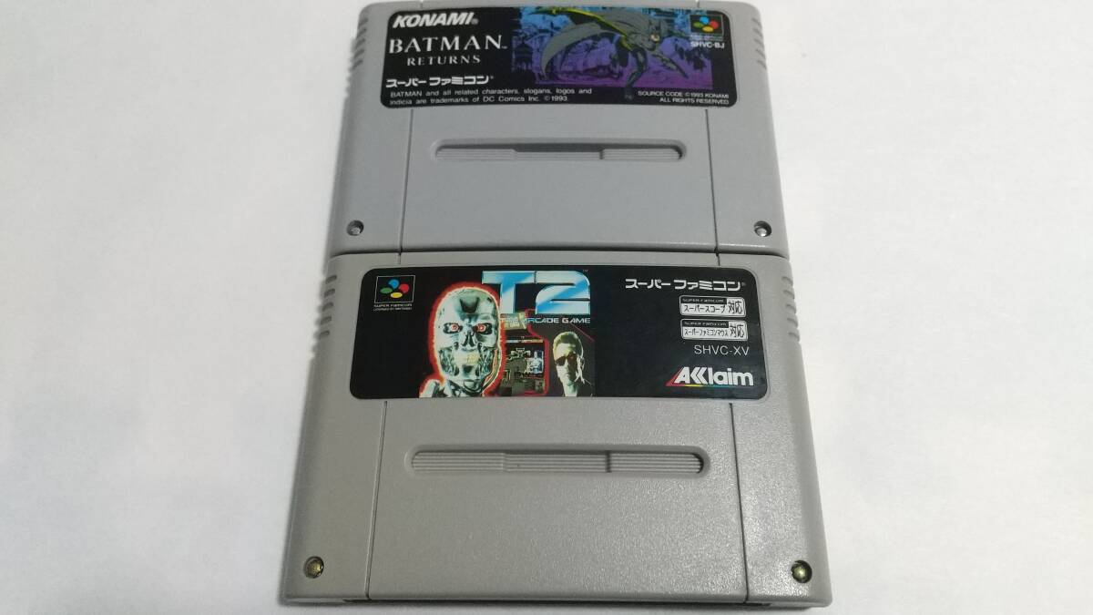 【送料込み】SFC　T2 THE ARCADE GAME　BATMAN RETURNS　ターミネーター2 ザ・アーケードゲーム　バットマンリターンズ　簡易消毒済み